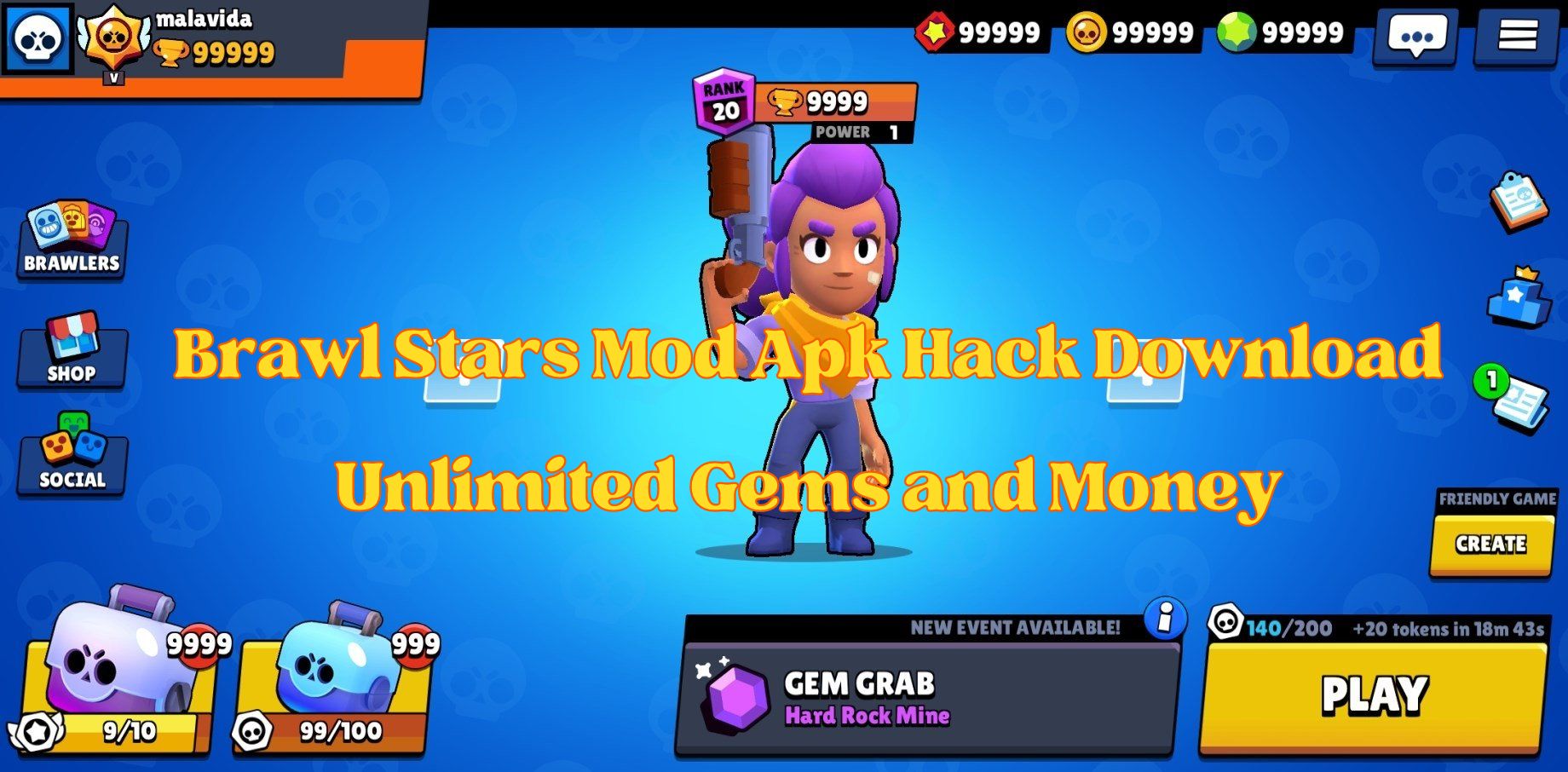 Brawl Stars Mod Apk Hack Download Unlimited Gems and Money