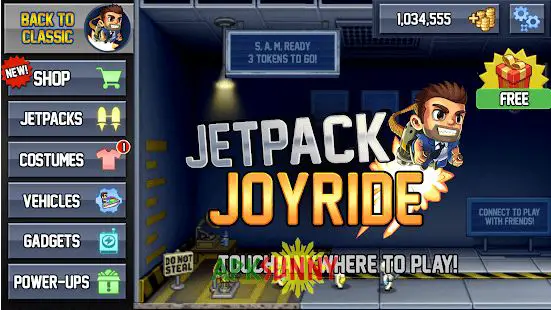 Jetpack Joyride Mod Apk Unlocked Free Shopping and No ADS